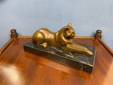Bronze Skulptur Katze Art deco