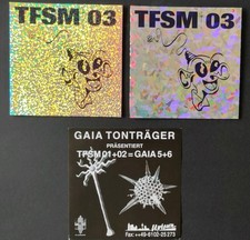 3 Flyer GAIA 9 TFSM 03 1996 Berlin Interference Ultrapoon Goa Trance Psychedelic