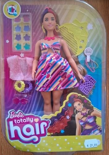 Barbie totally hair curvy - hair, neu
