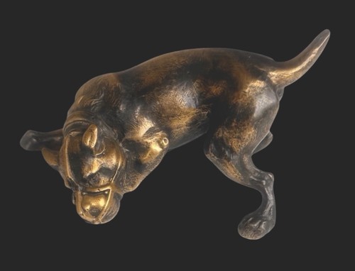 Wiener bronze hund mit - wiener,