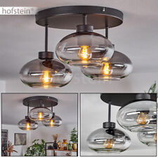 Moderne Wohn Schlaf Zimmer Raum Beleuchtung Flur Leuchte Decken Lampe Rauchglas 