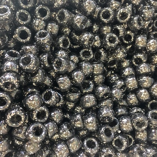 100 schwarz glitzer perlen - 100,