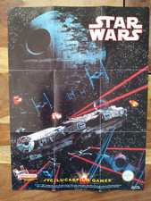 Star Wars Poster + Anleitung Nintendo NES DEUTSCH manual  JVC Lucasfilm Games