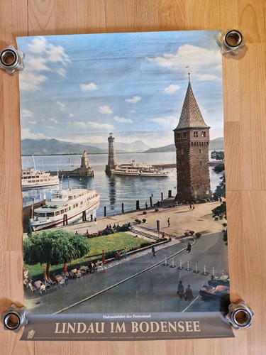Lindau bodensee plakat 50er - bodensee,