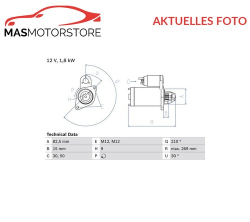 Motor anlasser starter bosch - anlasser,
