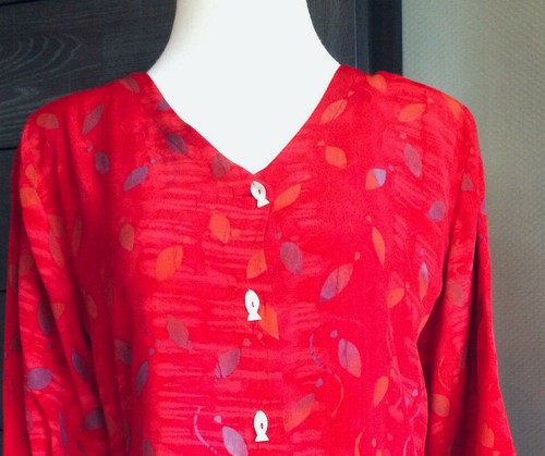 123 asym bluse rot - asym,