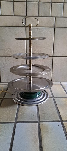Vintage metall etagere - metall,