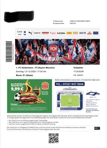 Sammlerticket fc heidenheim - sammlerticket,