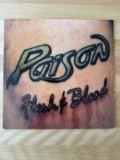 Poison - Flesh & Blood European Press Capitol Rec. 1990 OIS VG+!