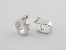 Echt 925 Silber Klapp Creolen