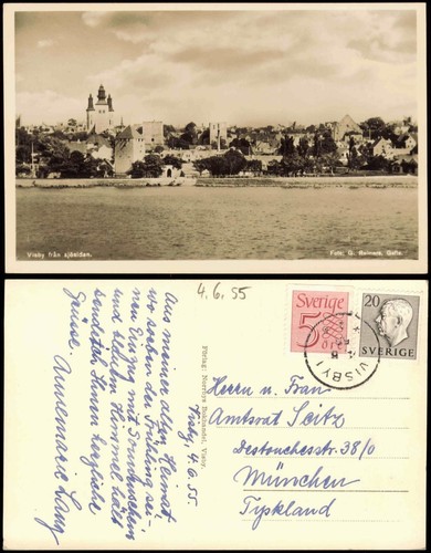 Postcard wisby visby blick auf - wisby,