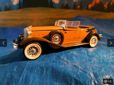 Modellfahrzeug Modellbau Auto Oldtimer Cabrio beige 25 cm lang