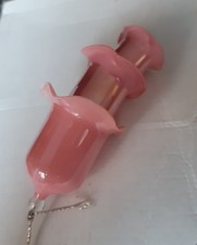 Eine 3Stufen Glocke, Ornament rosa, irisierend. Weihnachtsschmuck.