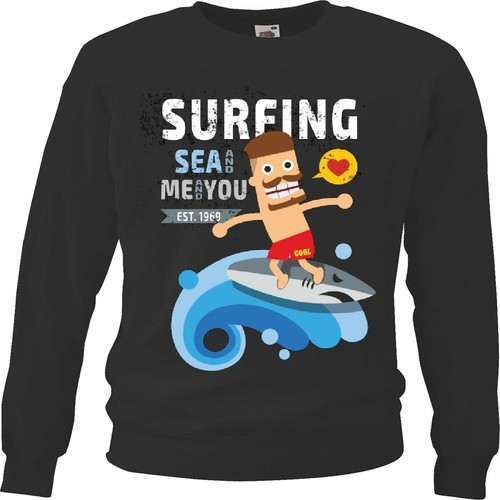 Sweatshirt surfing surfer - sweatshirt,