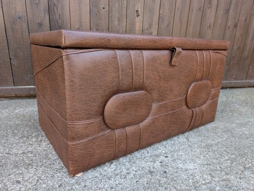 Wäschetruhe hocker 70er - wäschetruhe,