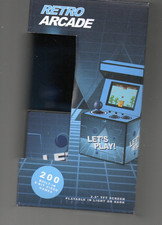 Retro Arcade Videospiel in Form eines Spielautomaten, 200 Spiele, 16cm, Farbdisp