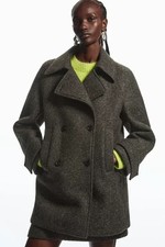 COS Herringbone Pea Coat