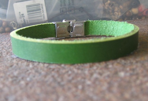 Lederarmband grün