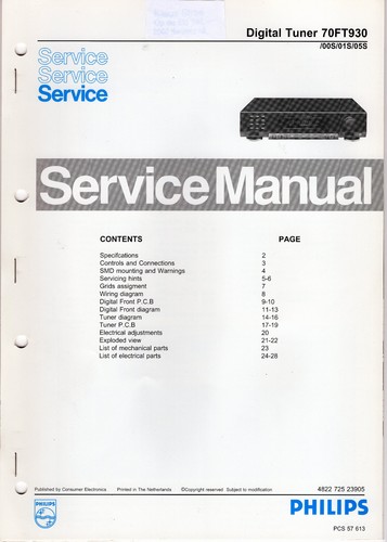 Service manual - service, +