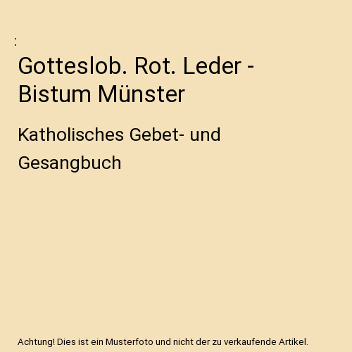 Gotteslob rot leder - -, bistum