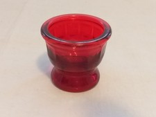 Kleine Saliere rotes Pressglas