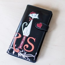 Shagwear Geldbörse lang Paris schwarz Katze Eiffelturm Langbörse Geldbeutel