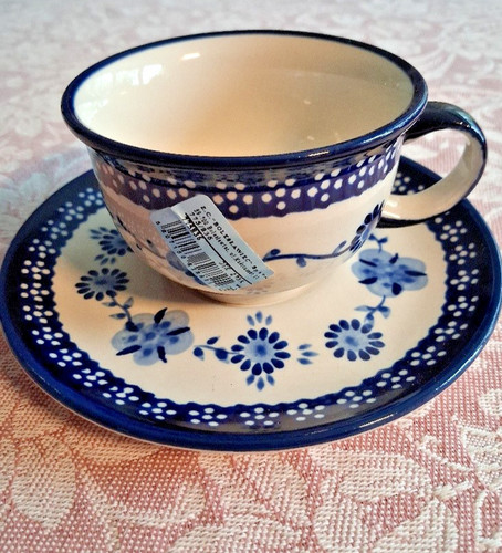 Bunzlauer keramik tasse - bunzlauer, mit