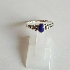 Silberring 925 Silber mit nachgebild. Lapis-Lazuli - schön, Gr. 44 bis Gr. 66