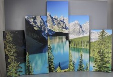 5-tlg. Leinwandbilder-Set Kanadische Berge um einen Fluss Bild 100x160cm M-B5