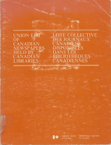 Union list canadian - list,