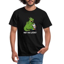 Drache Frisst Einhorn Spruch Regenbogen Männer T-Shirt