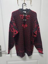Handmade Pullover Norwegischer Stil XL 100% Wolle Vintage North Pole 