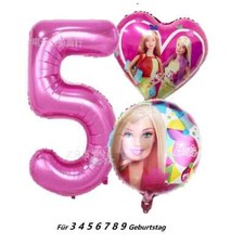 Barbie FolienBallon Puppe Ballons Zum 4 - 9 Mädchen Geburtstag Girl Party Deko