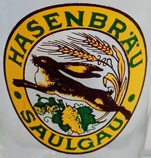 altes Bierglas Hasenbräu Saulgau, super Zustand