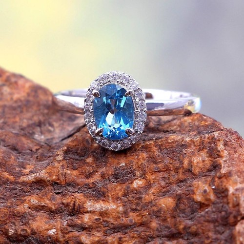 Blauer topas oval - blauer,