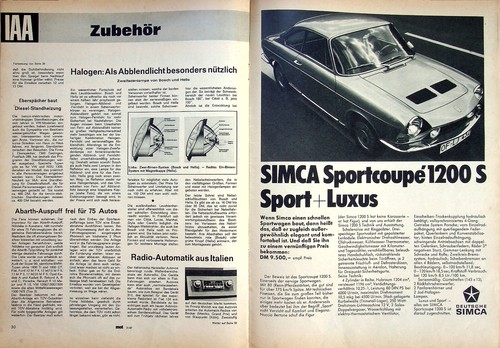 Simca 1200 sportcoupe - 1200,