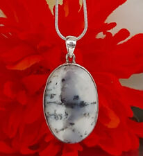 DENDRITEN OPAL Anhänger in 925er Silber gefaßt