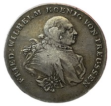 Brandenburg-Preußen, 1 Reichstaler 1791 B, Friedrich Wilhelm II., Silber, ss