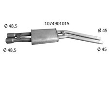 Mittelschalldämpfer Mitteltopf Auspuff mitte für Mercedes SL 280 350 450 R107 