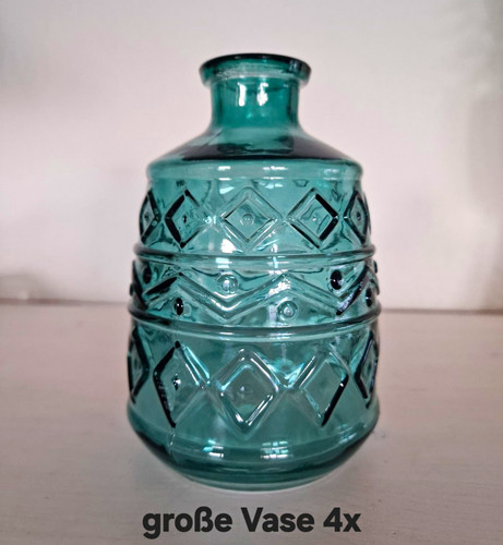 Große glasvase blau - glasvase,