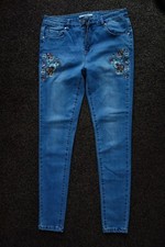 Damen Jeans Hose Gr. 40 blau