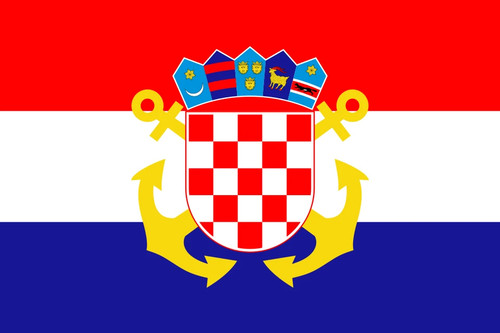 Kroatien navy bootsfahne - kroatien,