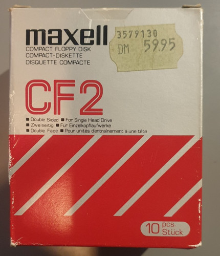 Maxell compact floppy disk cf2 - maxell,