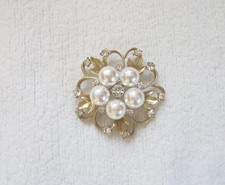 Brosche Blume bronze matt