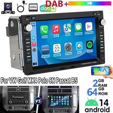 DAB+ 64G Für VW Polo 9N Golf 4 Passat B5 T5 Android14 Autoradio Carplay GPS Navi