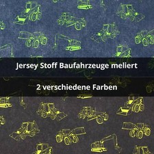 Jersey Stoff Baufahrzeuge