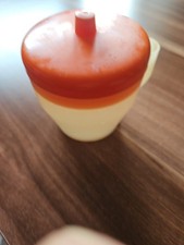 DDR VINTAGE RETRO OSTALGIE KULTPNEUMANT ZUCKER SCHÜTTE in ORANGE /...