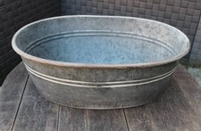Zink Pflanzschale oval Vintage