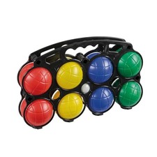 Idena 7400014 Boccia mit 8 Kugeln, Kunststoff 8 Kugeln 1 Zielkugel Tragetasche