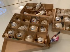 DDR Lauscha Glaskugeln Christbaum schmuck Christbaumspitze Weihnachten 1960 